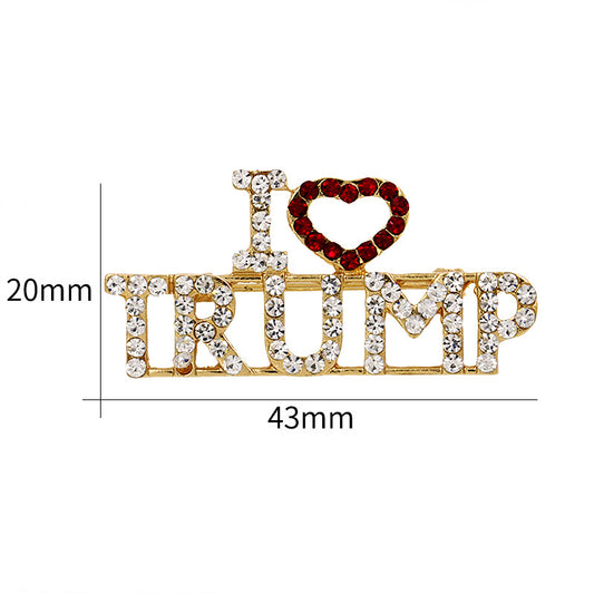 European pin TRUMP logo collar pin