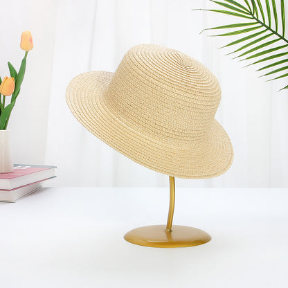 29cm Kids Flat Top Hat Sun Protection Straw Hat