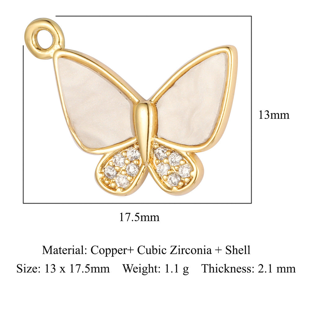 Copper zircon pendant butterfly cupid eyes bee accessories