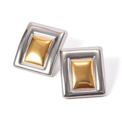 Rectangular shaped earrings