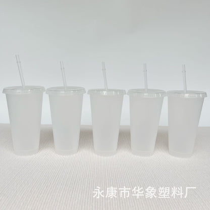 710 single layer transparent plastic coffee straw cup