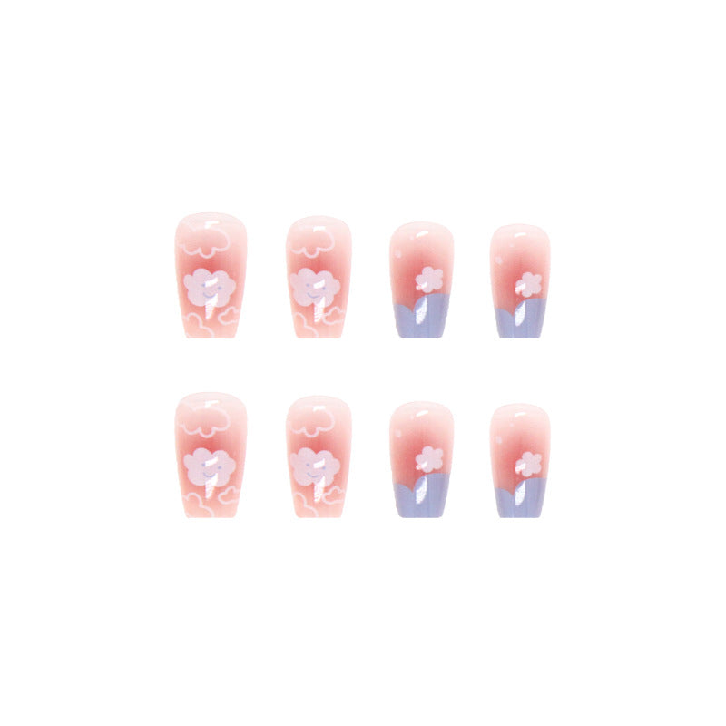 Blush Cloud Soft Girl Nails