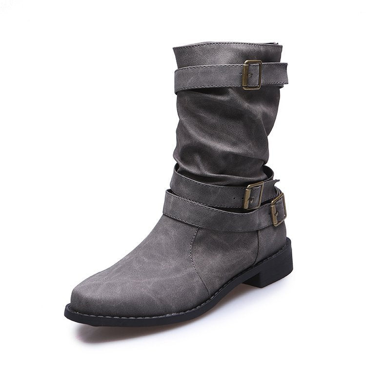 Size 35-43 long boots thick heel