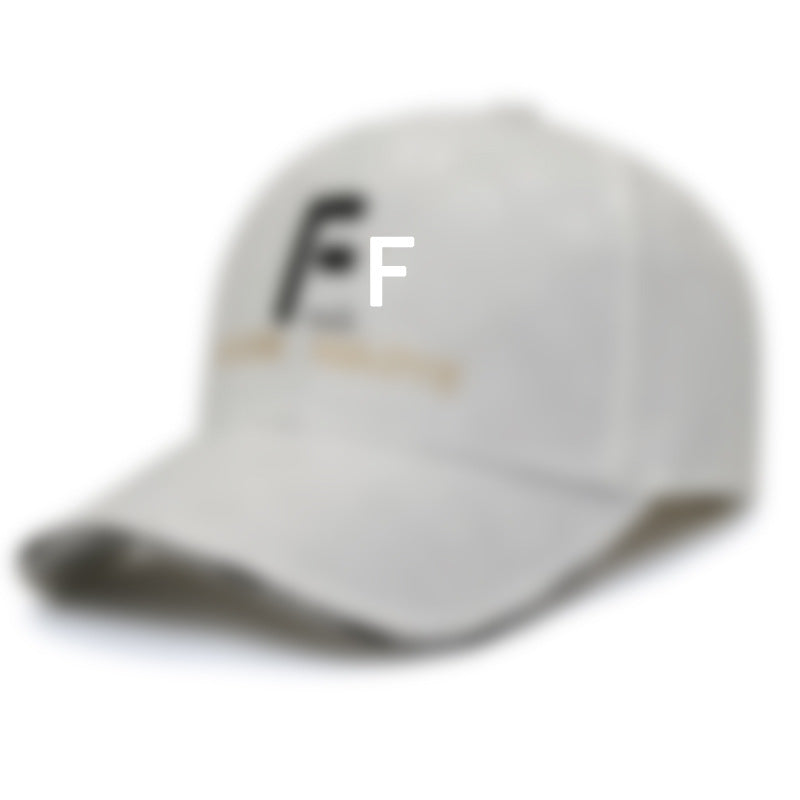 F Letter Embroidered Breathable Sun Protection Baseball Cap