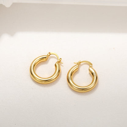 Copper 18k real gold light luxury high quality earrings