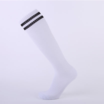 Two-Stripe Long Soccer Socks Thick Cushion