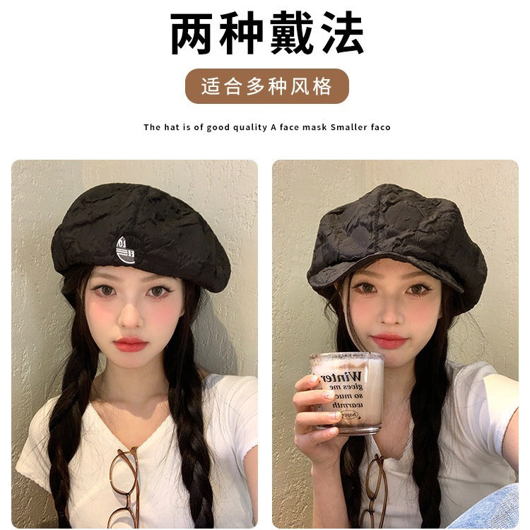 Black Ruched Beret