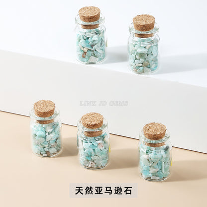 Natural crystal gravel wishing bottle