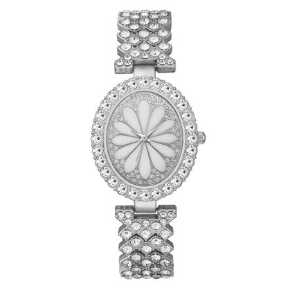 Oval Diamond-Set Bracelet Women's Watch