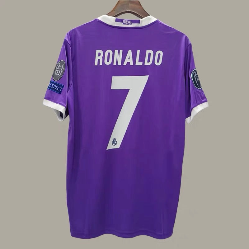 16-17 Real Purple Away Ronaldo Benzema Ramos Retro Jersey