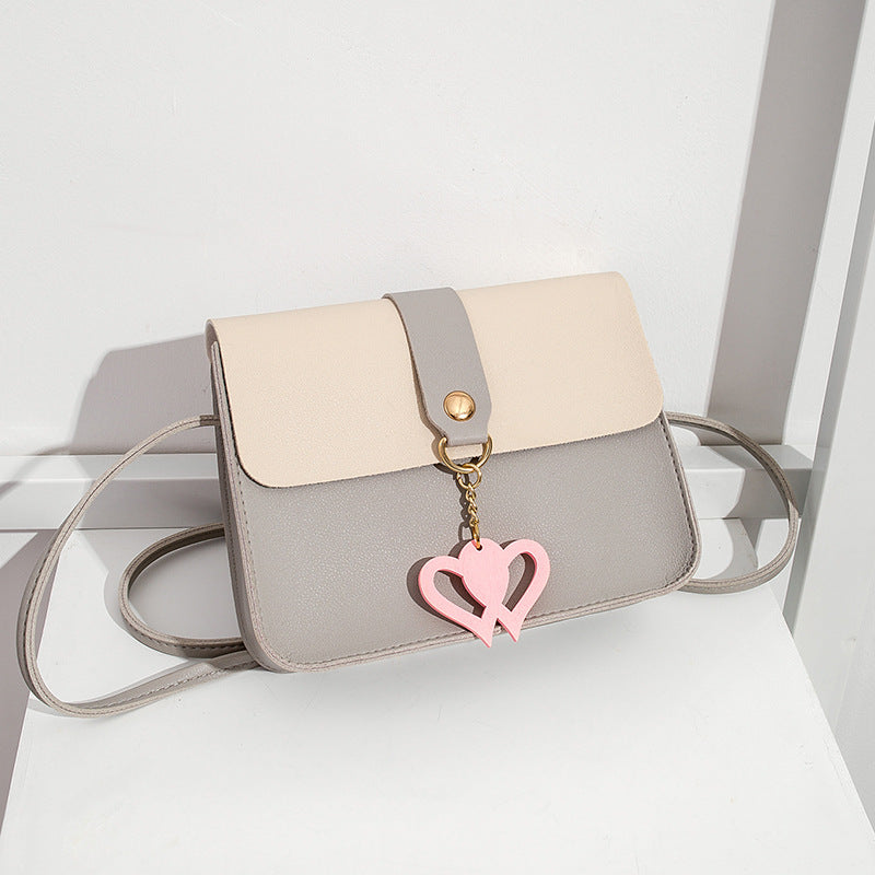 Heart Charm Crossbody Bag