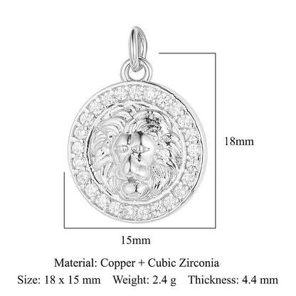 Copper zircon pendant butterfly dragonfly dolphin