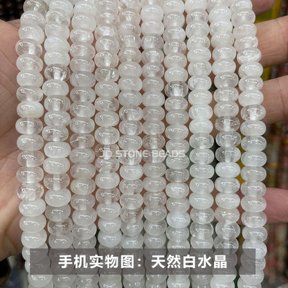 8 * 4Mm natural stone chalcedony abacus beads loose beads