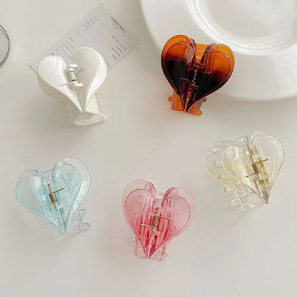 Love grab clip Double layer peach heart hairpin