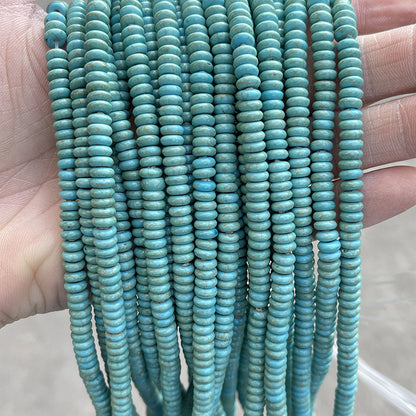 2 * 6M synthetic turquoise disc spacer beads