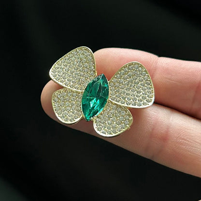 Butterfly full diamond brooch new