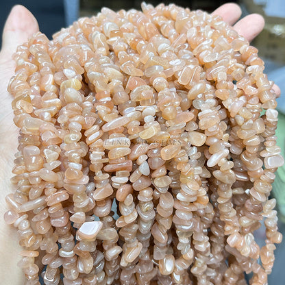 5A natural sunstone gravel loose beads