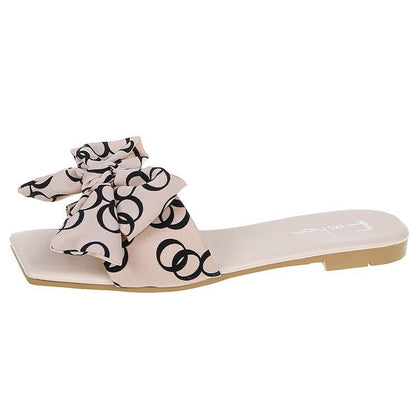 Ribbon slippers women