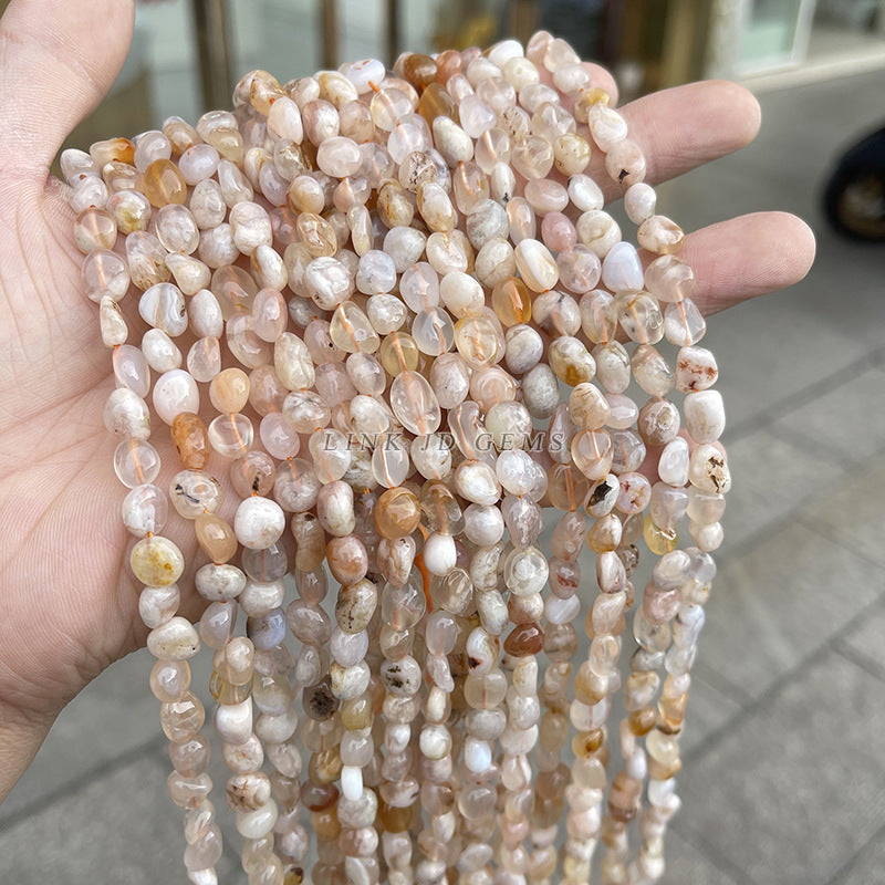 6-8Mm natural cherry blossom agate beads loose beads