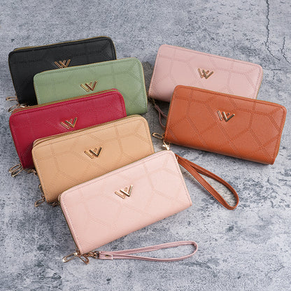 Suitable for women's wallets Long double zipper