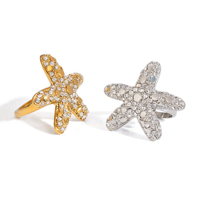 Starfish diamond ring