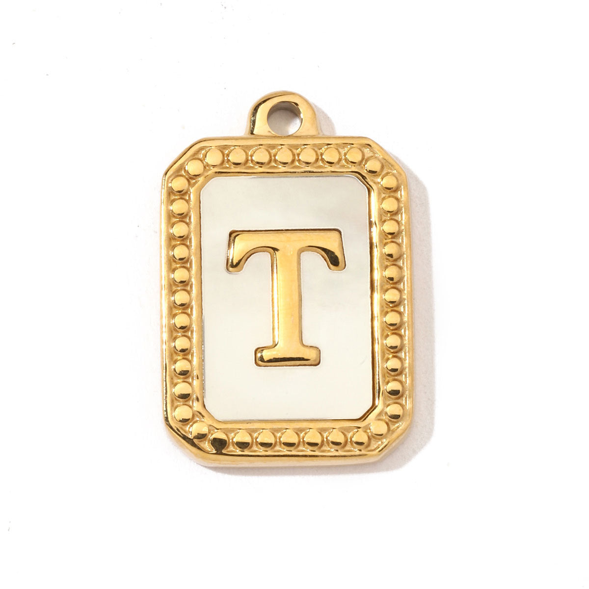 Type retro shell letter titanium steel pendant