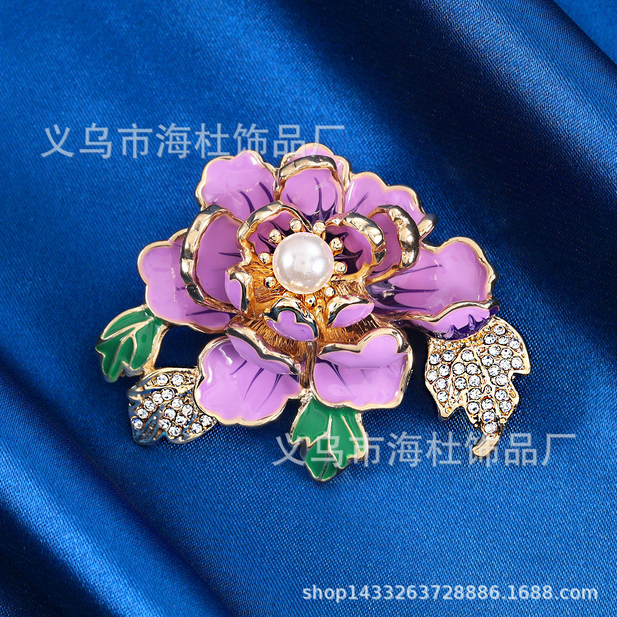 Three-dimensional Peony Brooch