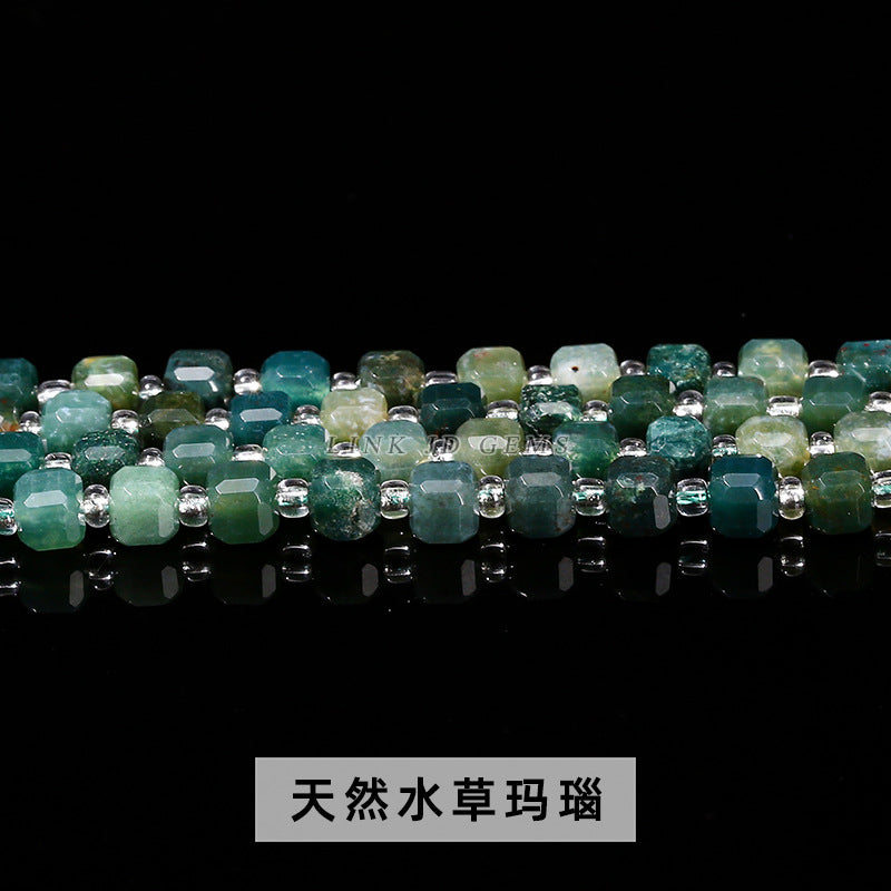 6/8Mm crystal agate jade cube loose beads