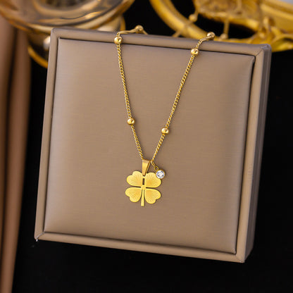 Four-leaf clover necklace