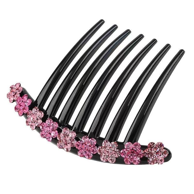 Rhinestone Flower Hair Comb