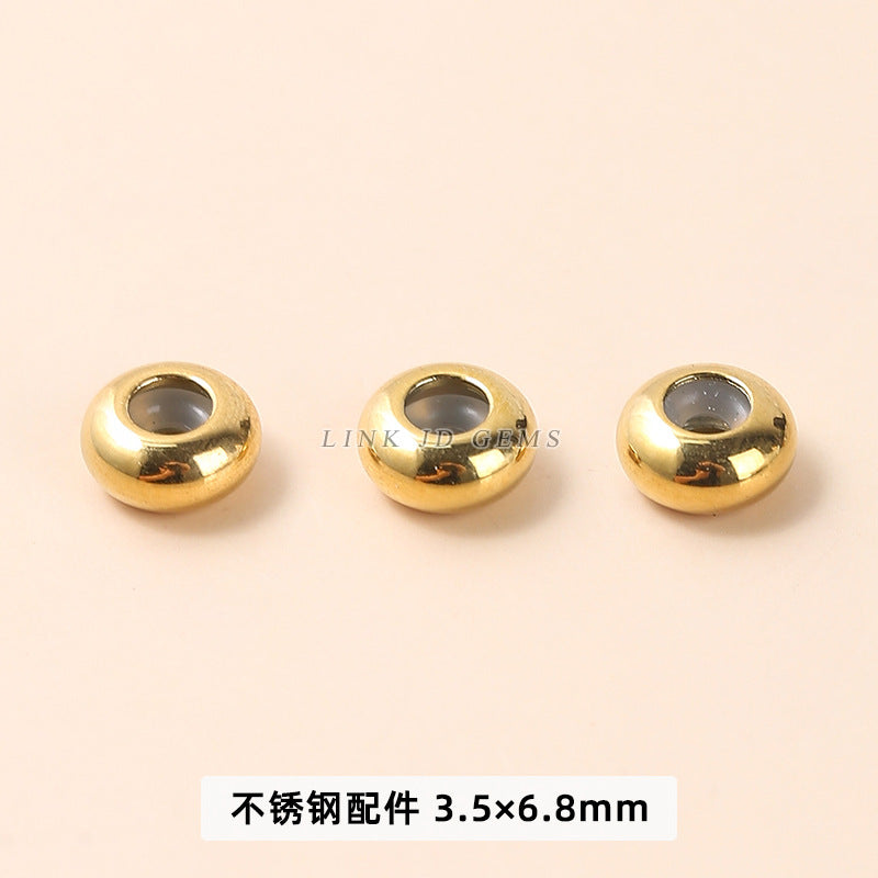 Stainless steel bead spacer tube bead round bead accessories