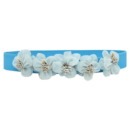 Thin belt waist flower waist girl