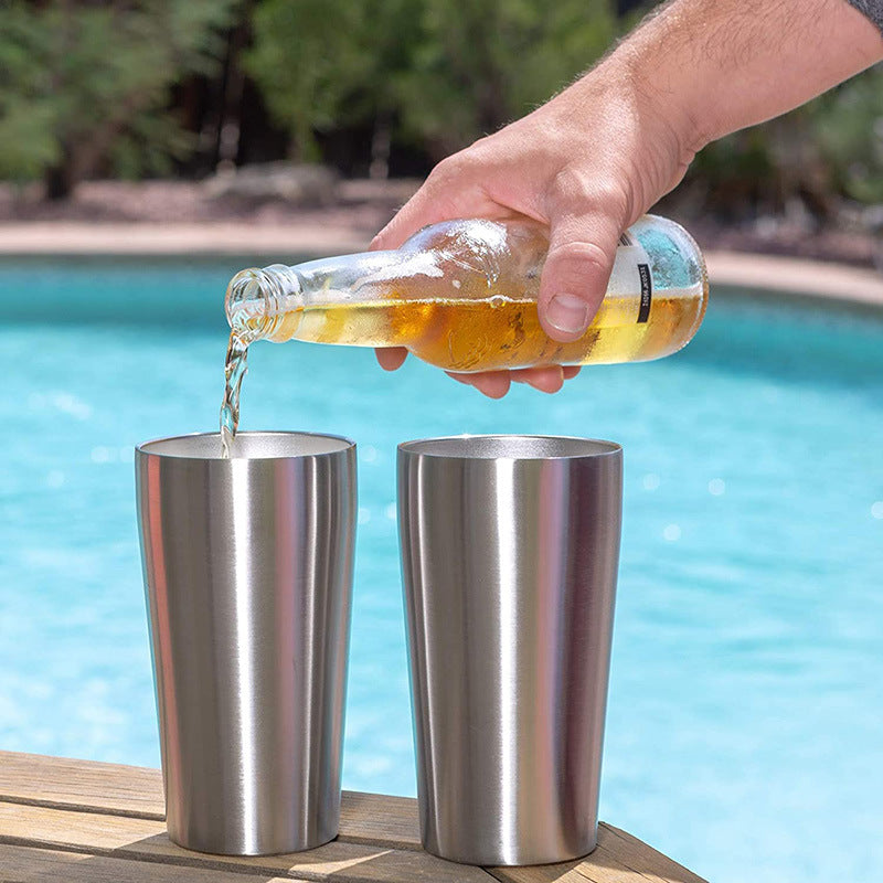 Stainless steel double vacuum beer cup