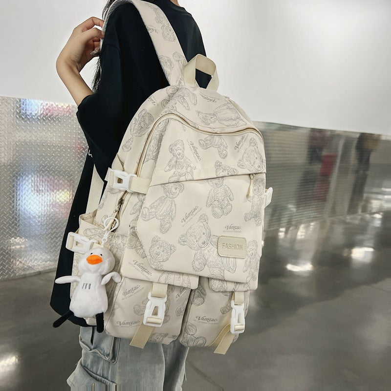 Nylon water-repellent backpack for junior high school students