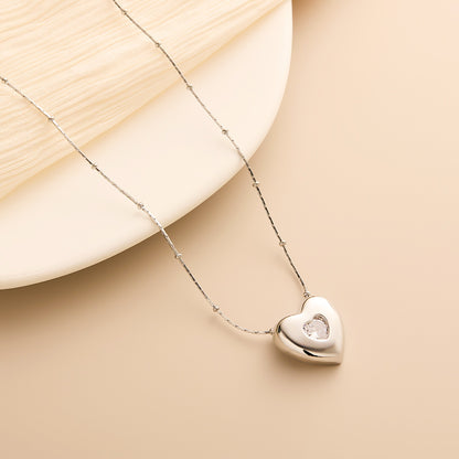 Love shape titanium steel necklace