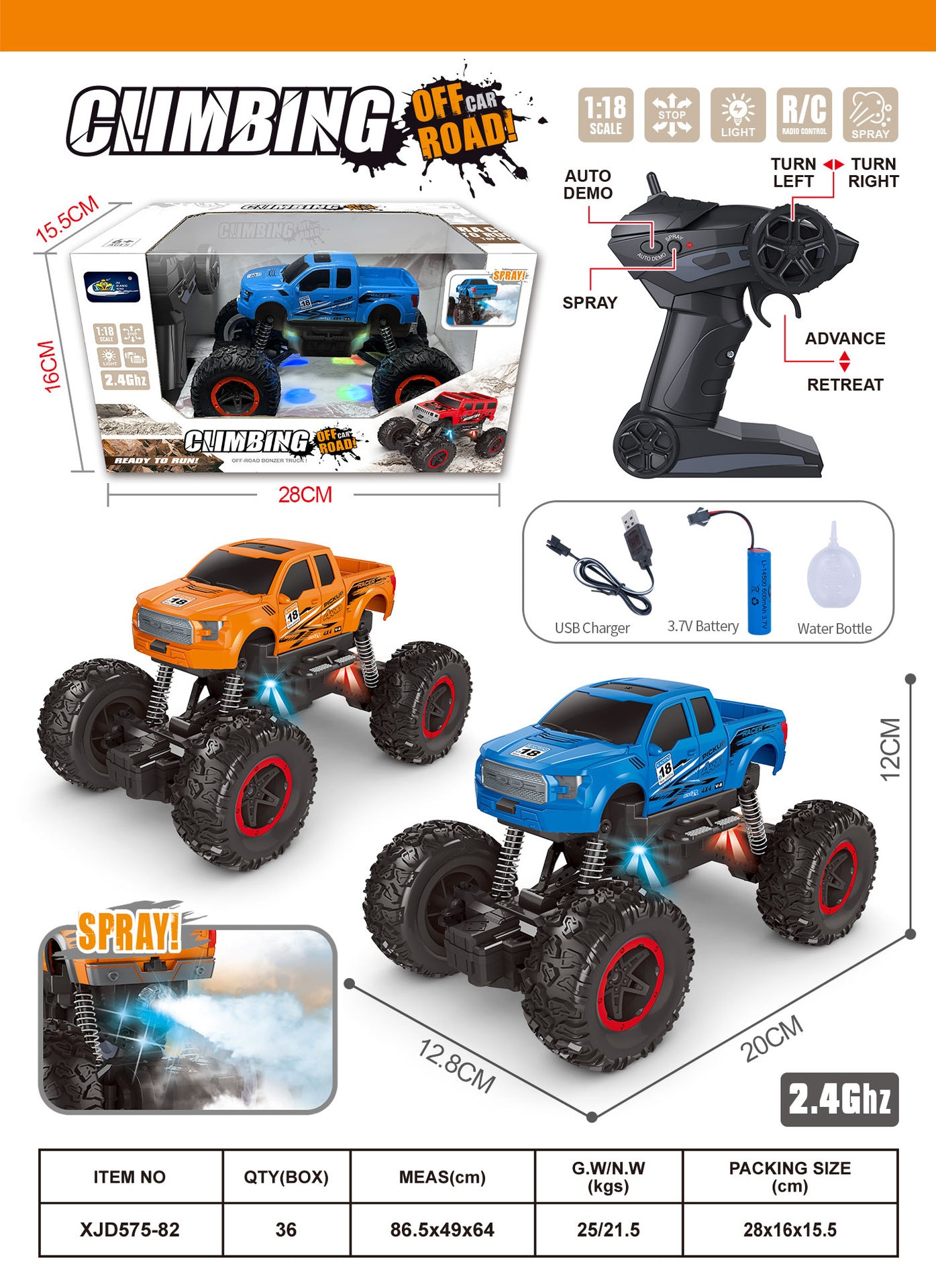 1:20 Scale Remote Control Car for Children: Dual Channel Remote Control Sports Car, Six Channel Wireless Electric Toy Car