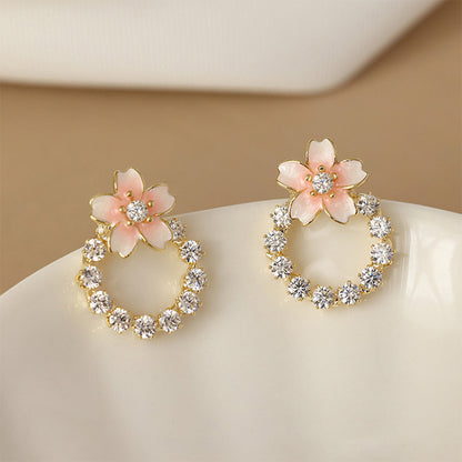 Japanese cherry blossom stud earrings