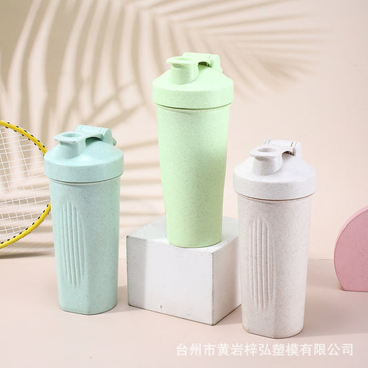 600Ml Wheat Straw Shaker Cup