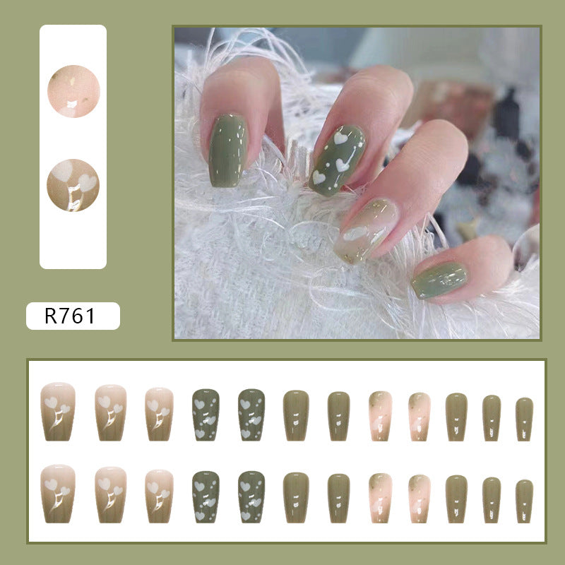 Fresh Green Short Ballet Nails