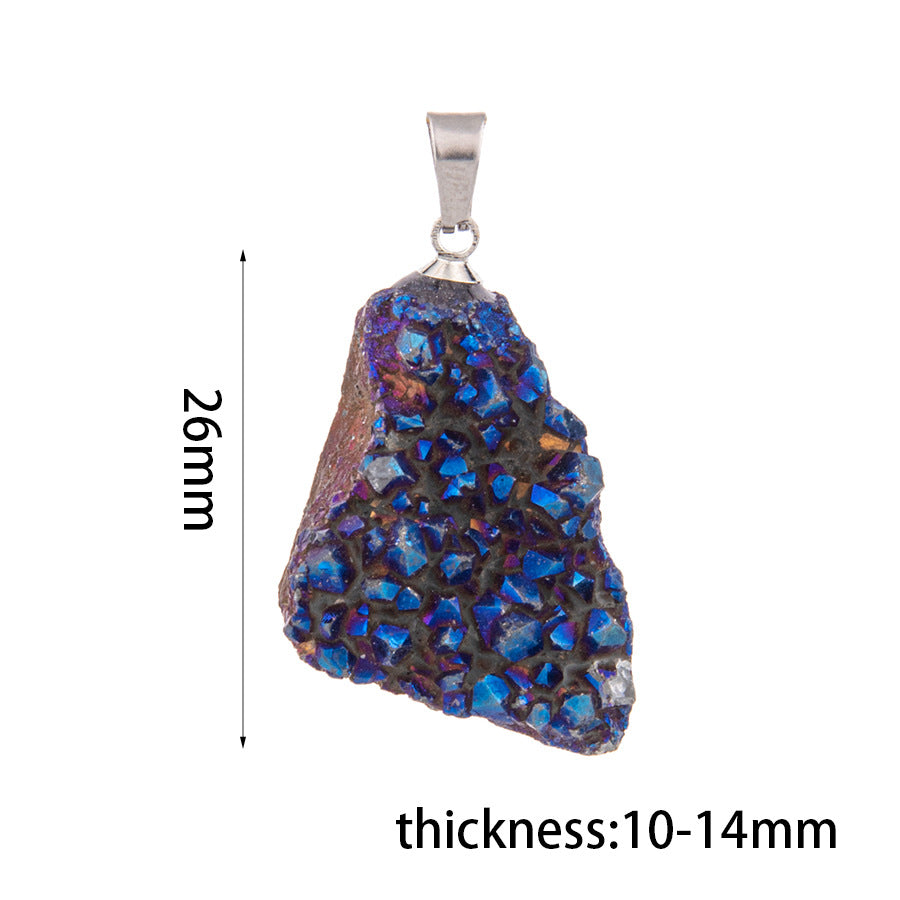 Electroplating Colorful Rainbow Crystal Irregular Pendant