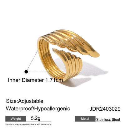 Steel color anti-fading hollow ring