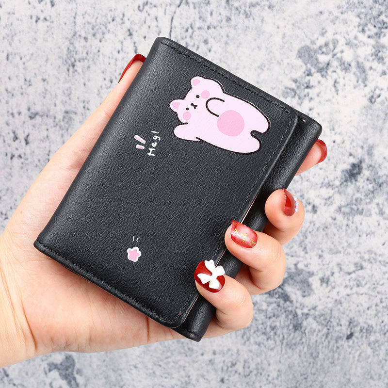 Short printed cute wallet