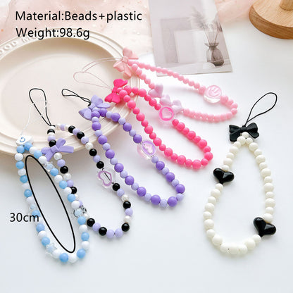 Mobile phone lanyard versatile bead chain 6-piece set