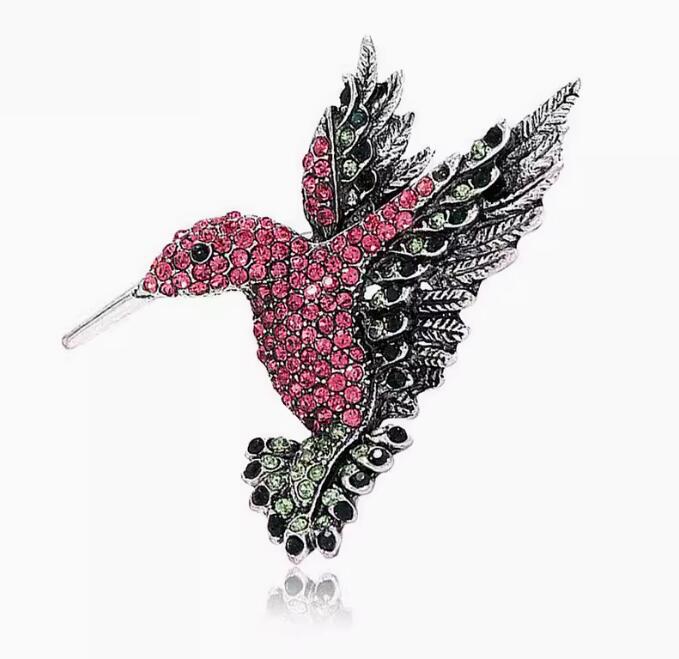 New Diamond Hummingbird Brooch