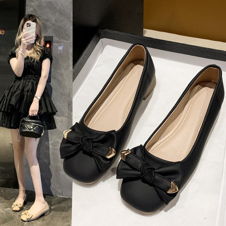 Flat bow single shoes