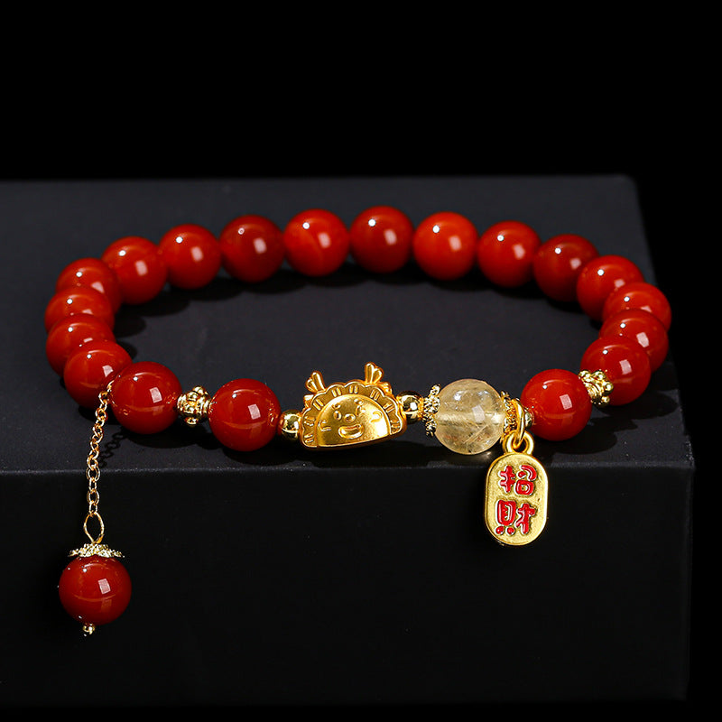 5A agate dragon steamed dumpling bracelet