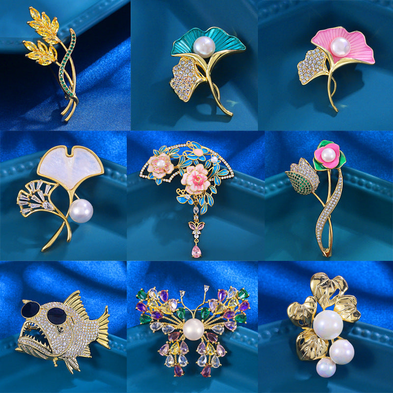 New zircon brooch fashion