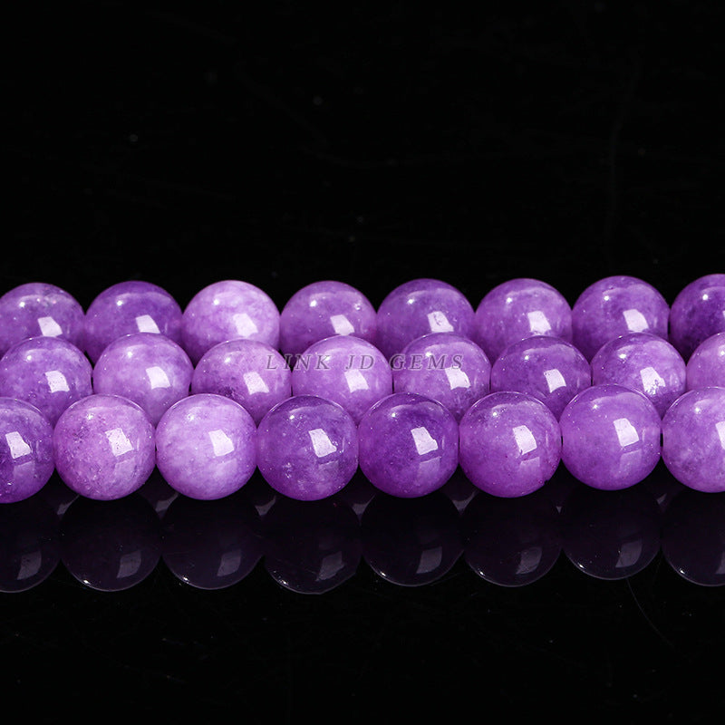 Violet K2 Chalcedony Round Beads Loose Beads