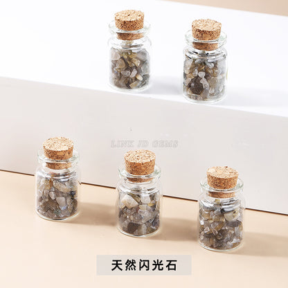 Natural crystal gravel wishing bottle