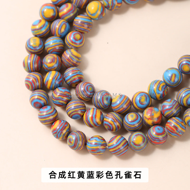 Wholesale of synthetic malachite loose beads